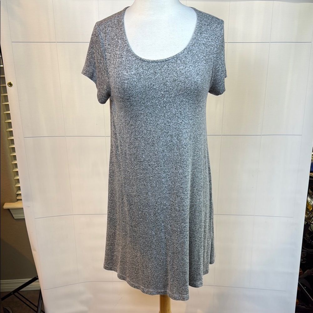 Old Navy Gray A-Line Heather Gray Short sleeved Dress, Medium
